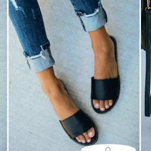 Black studded sandal